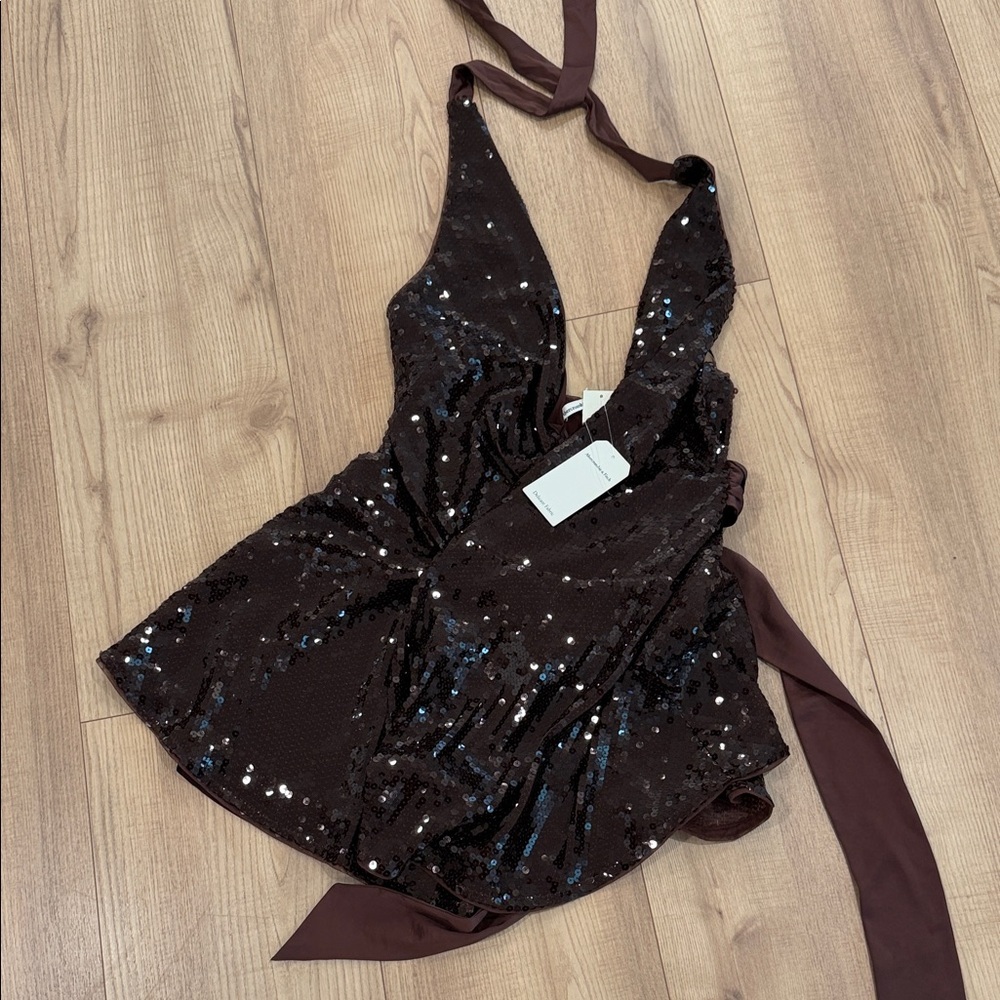 Abercrombie & Fitch Black Sequin Mini Dress